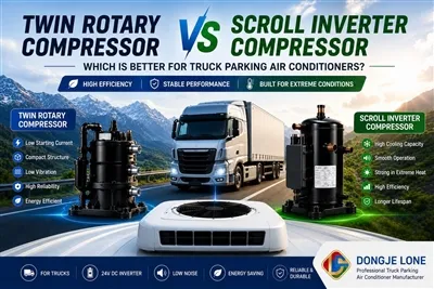 Twin Rotary Vs Scroll Inverter Compressors For Truck Parking Air Conditioners